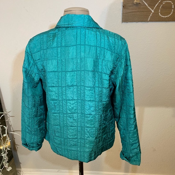 Erin London womens lined teal jacket - Picture 3 of 7